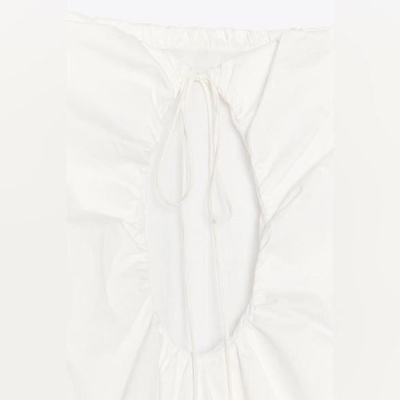 Zara Elegant White Off-Shoulder wide oversize Dress - Picture 10 of 10